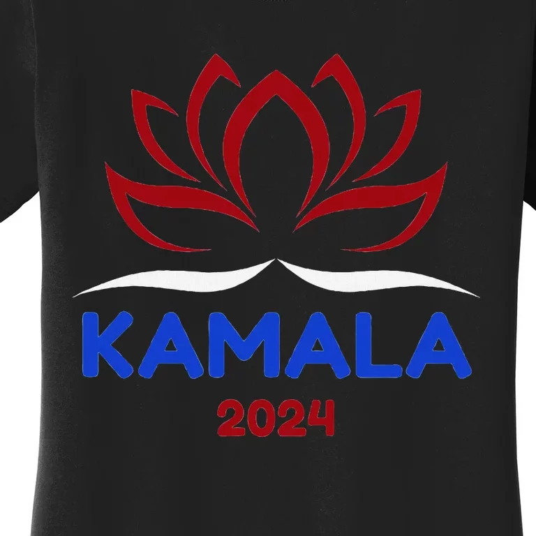 Kamala For President 2024 Sanskrit Lotus Design Women's T-Shirt