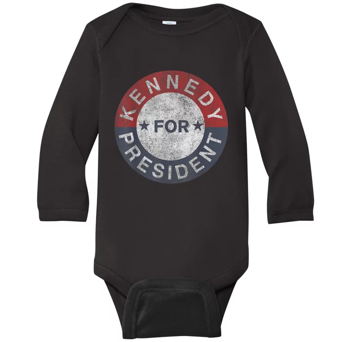 Kennedy For President JFK 1960 Baby Long Sleeve Bodysuit