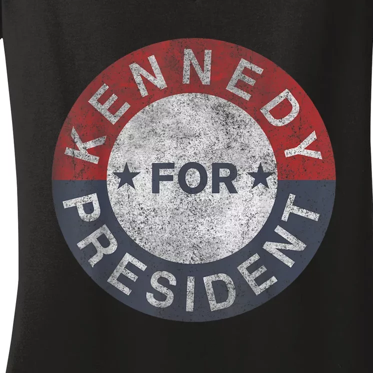 Kennedy For President JFK 1960 Women's V-Neck T-Shirt