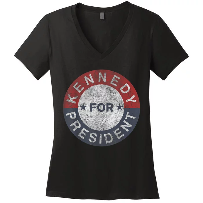 Kennedy For President JFK 1960 Women's V-Neck T-Shirt