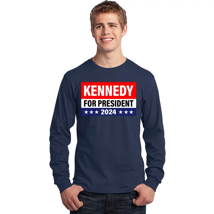 Kennedy For President 2024 Cool Flag Banner With Stars Long Sleeve Shirt