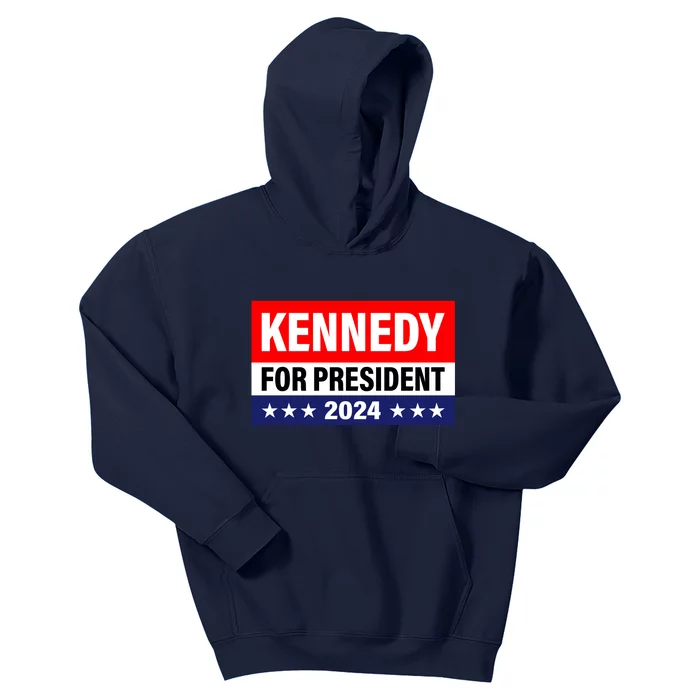 Kennedy For President 2024 Cool Flag Banner With Stars Kids Hoodie