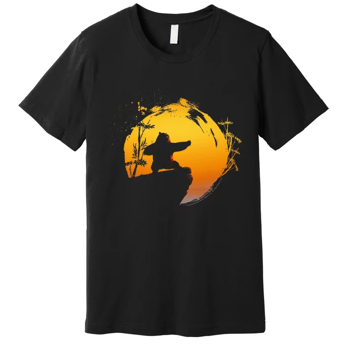 Kung Fu Panda Po Tai Chi Sunset Silhouette Premium T-Shirt