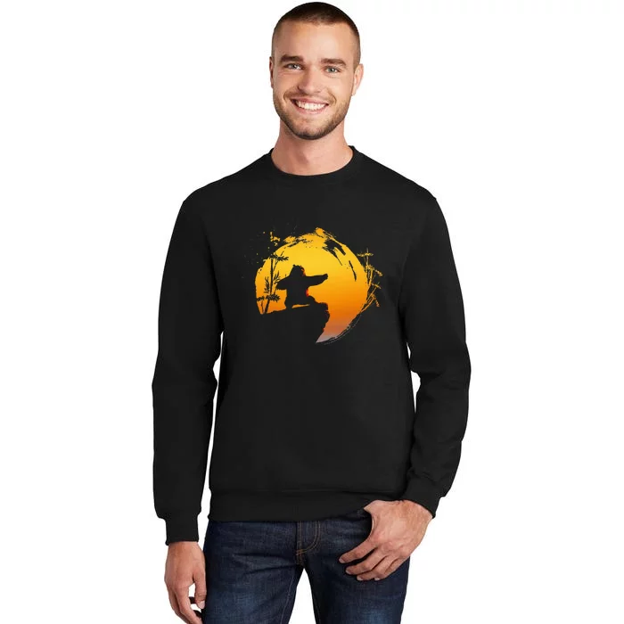 Kung Fu Panda Po Tai Chi Sunset Silhouette Tall Sweatshirt