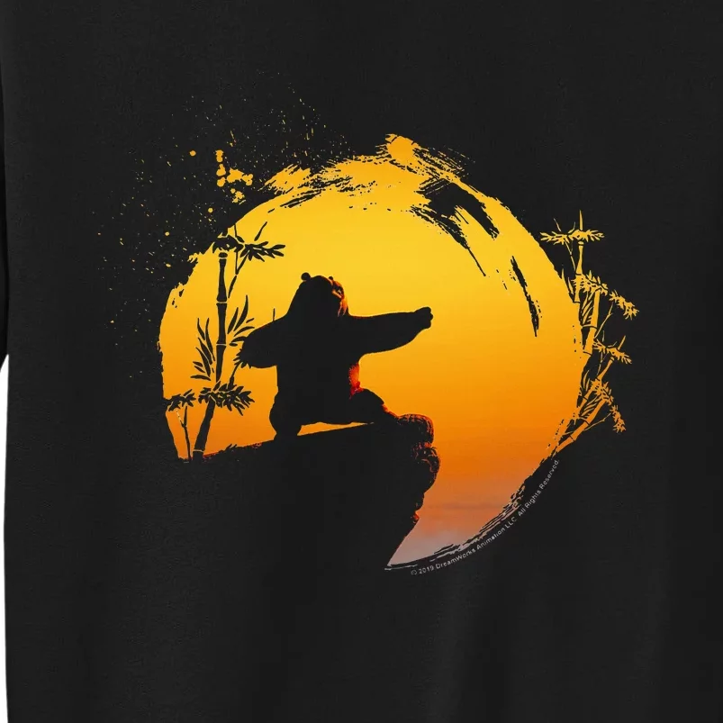 Kung Fu Panda Po Tai Chi Sunset Silhouette Tall Sweatshirt