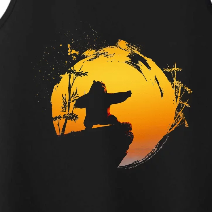 Kung Fu Panda Po Tai Chi Sunset Silhouette Performance Tank