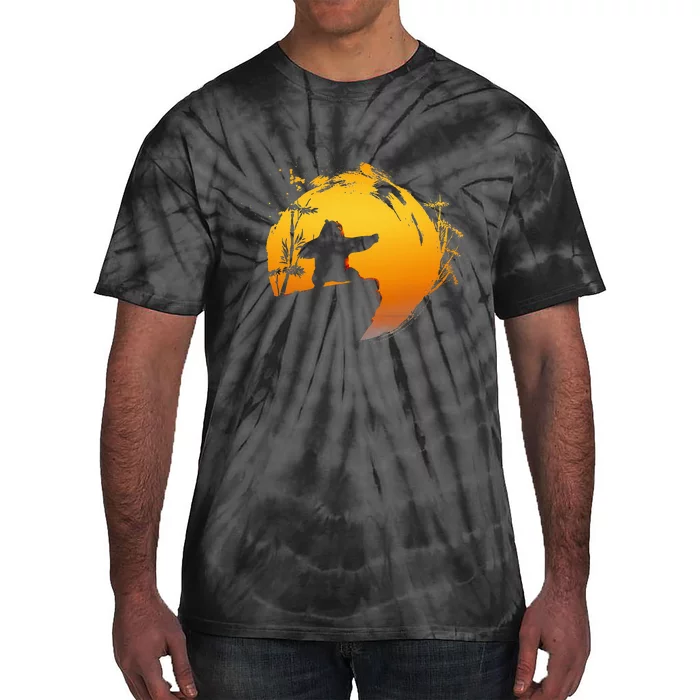 Kung Fu Panda Po Tai Chi Sunset Silhouette Tie-Dye T-Shirt