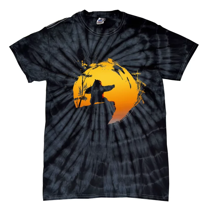 Kung Fu Panda Po Tai Chi Sunset Silhouette Tie-Dye T-Shirt