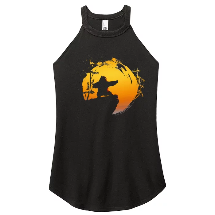 Kung Fu Panda Po Tai Chi Sunset Silhouette Women’s Perfect Tri Rocker Tank