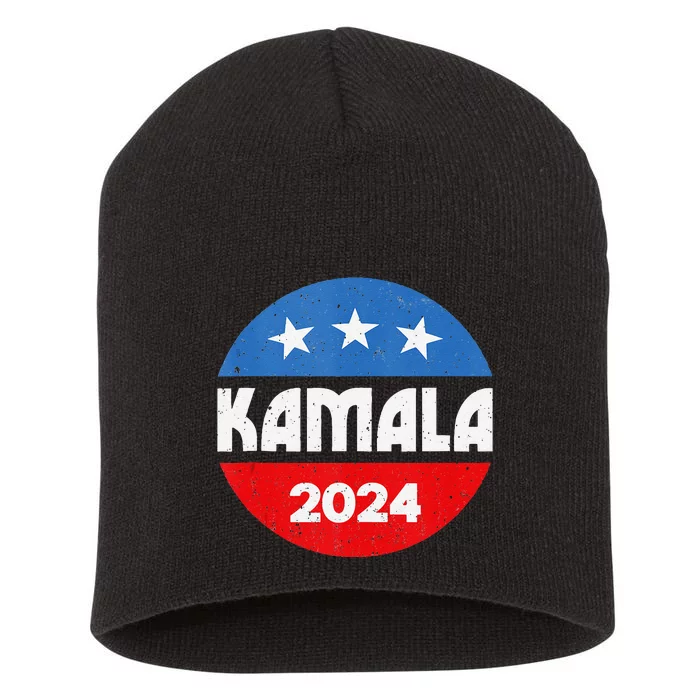 Kamala For President Kamala 2024 Short Acrylic Beanie