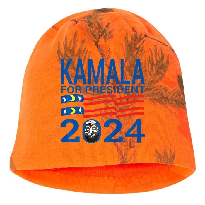 Kamala For President 2024 Wrestling Premium Kati - Camo Knit Beanie