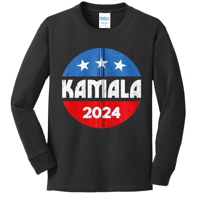 Kamala For President Kamala 2024 Kids Long Sleeve Shirt