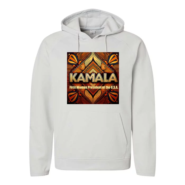 Kamala For President Performance Fleece Hoodie