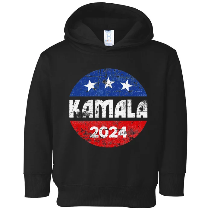 Kamala For President Kamala 2024 Long Sleeve Toddler Hoodie