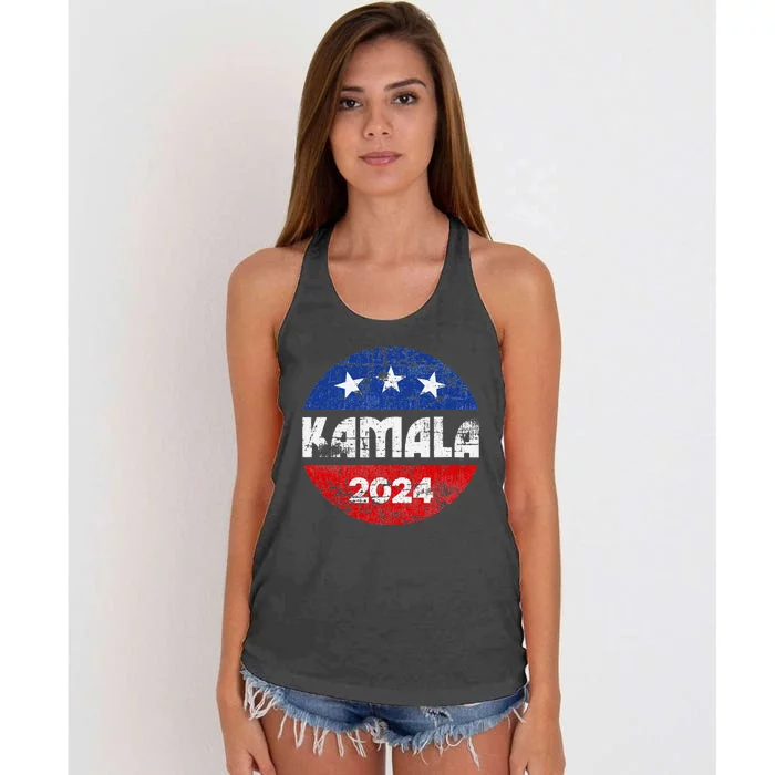 Kamala For President Kamala 2024 Long Sleeve Women's Knotted Racerback Tank