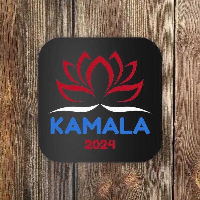 Kamala For President 2024 Sanskrit Lotus Design Coaster