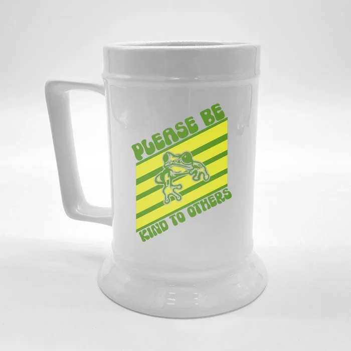 Kawaii Frog Please Be Kind To Others Gift Front & Back Beer Stein