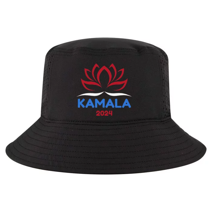 Kamala For President 2024 Sanskrit Lotus Design Cool Comfort Performance Bucket Hat