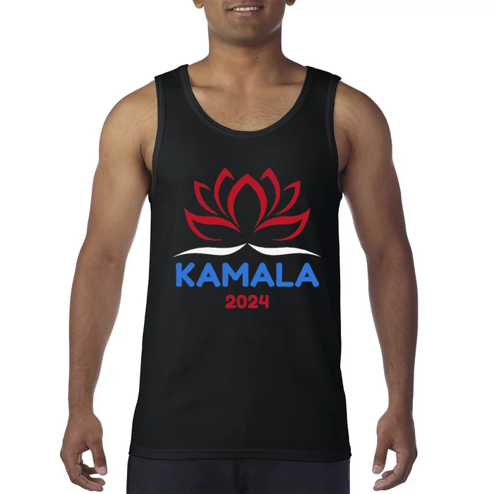 Kamala For President 2024 Sanskrit Lotus Design Tank Top