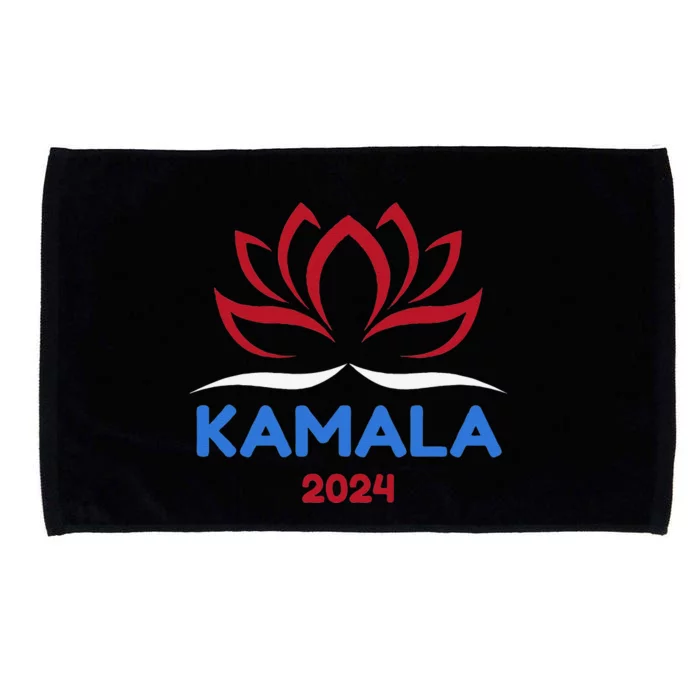 Kamala For President 2024 Sanskrit Lotus Design Microfiber Hand Towel