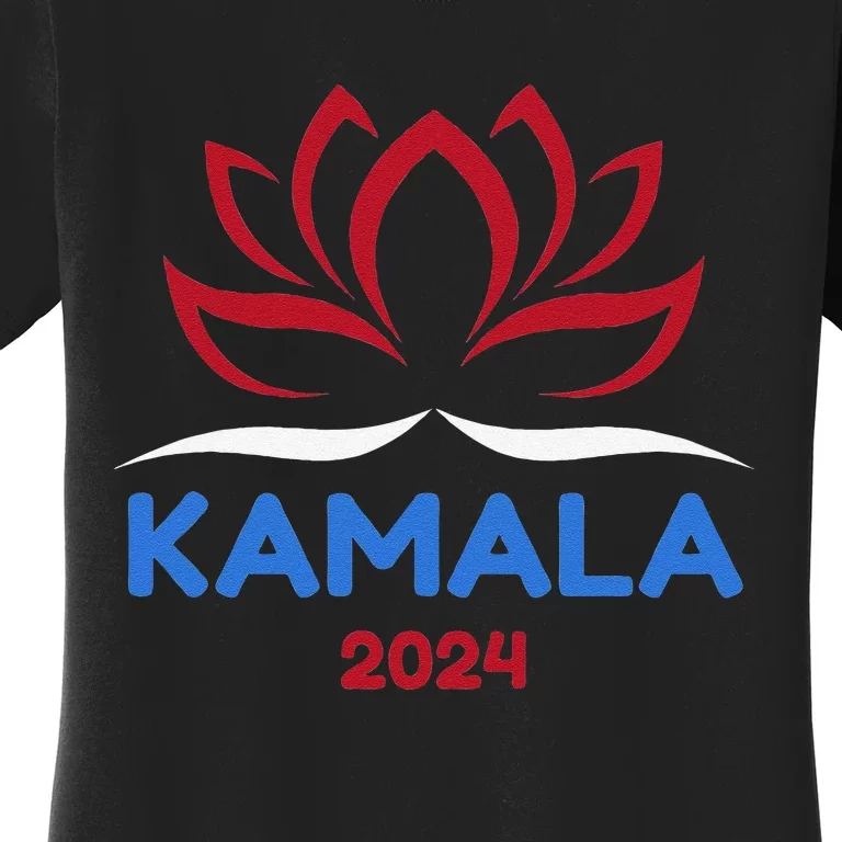 Kamala For President 2024 Sanskrit Lotus Design Women's T-Shirt