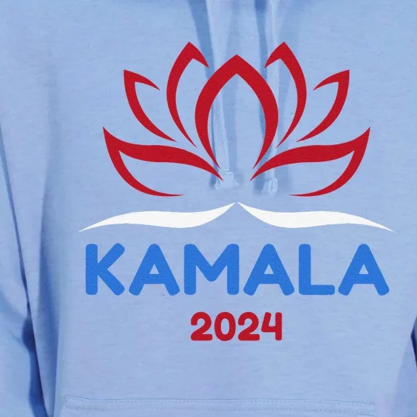 Kamala For President 2024 Sanskrit Lotus Design Unisex Surf Hoodie