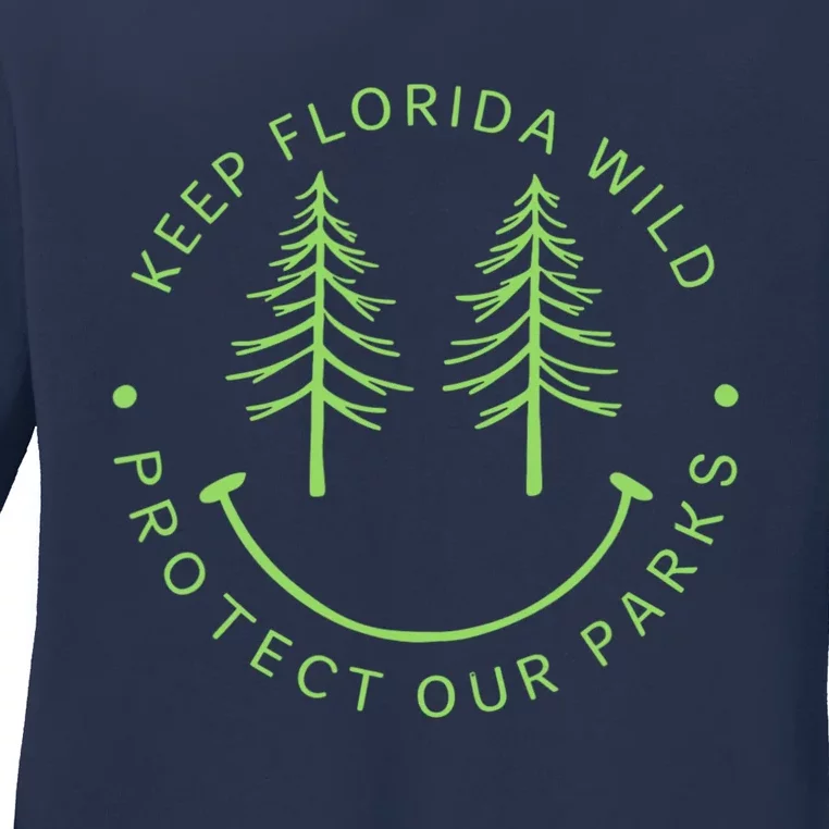 Keep FloridaS Parks Protected Florida Parks Ladies Long Sleeve Shirt