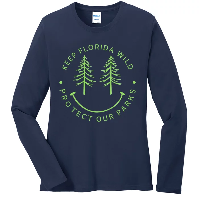 Keep FloridaS Parks Protected Florida Parks Ladies Long Sleeve Shirt