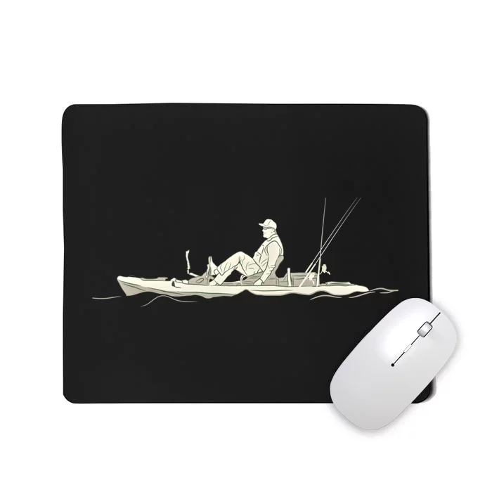 Kayak Fishing Pedal Drive Kayak Angler Bass Fisher Gift Mousepad