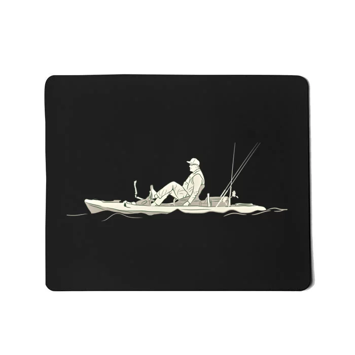 Kayak Fishing Pedal Drive Kayak Angler Bass Fisher Gift Mousepad