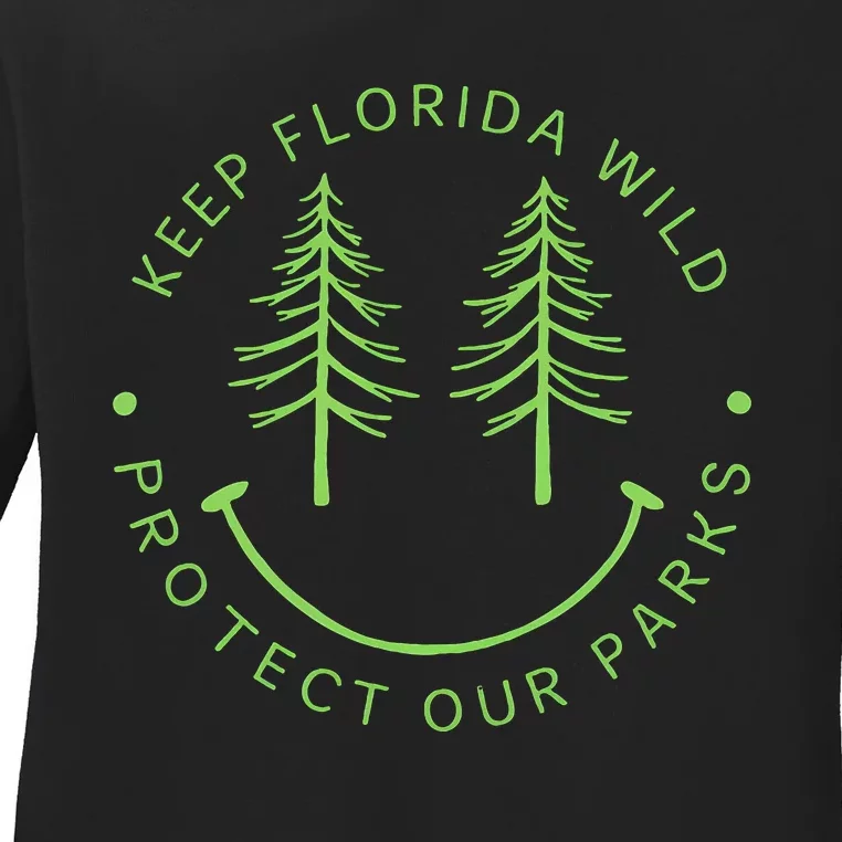 Keep FloridaS Parks Protected Florida Parks Graphic Ladies Long Sleeve Shirt