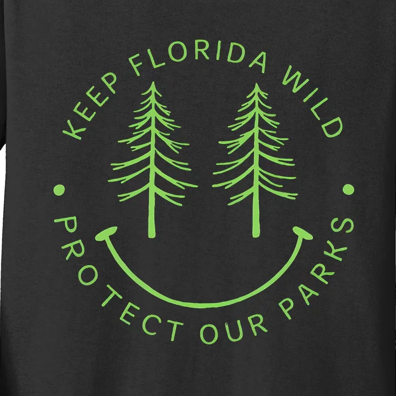 Keep FloridaS Parks Protected Florida Parks Graphic Kids Long Sleeve Shirt