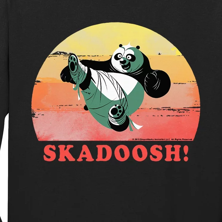 Kung Fu Panda Skadoosh Circle Portrait Tall Long Sleeve T-Shirt