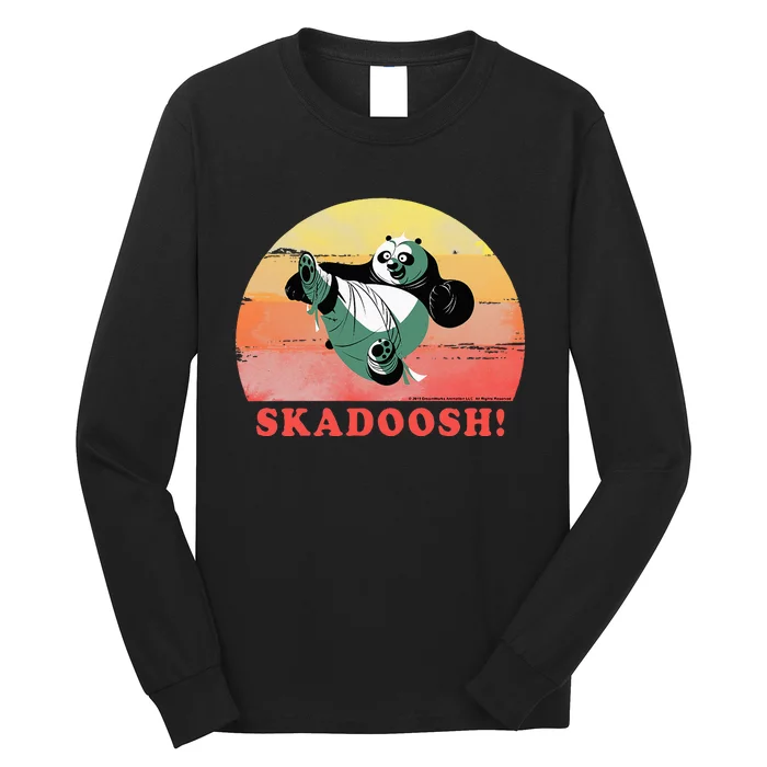 Kung Fu Panda Skadoosh! Retro Circle Portrait Long Sleeve Shirt