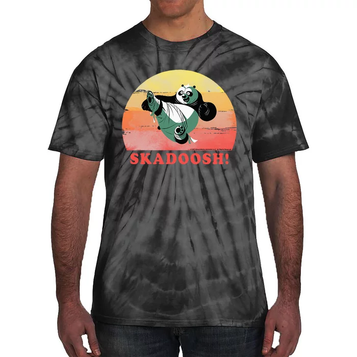 Kung Fu Panda Skadoosh! Retro Circle Portrait Tie-Dye T-Shirt