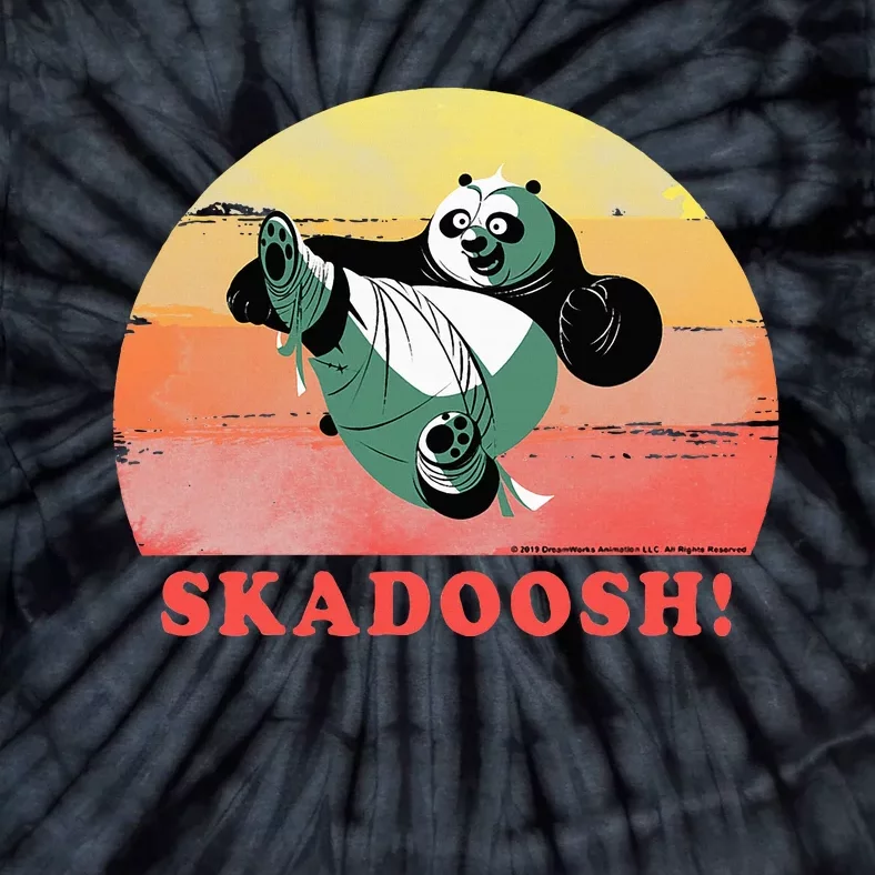 Kung Fu Panda Skadoosh! Retro Circle Portrait Tie-Dye T-Shirt