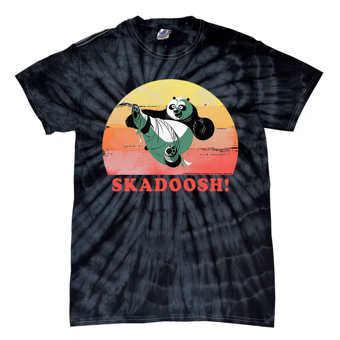 Kung Fu Panda Skadoosh! Retro Circle Portrait Tie-Dye T-Shirt