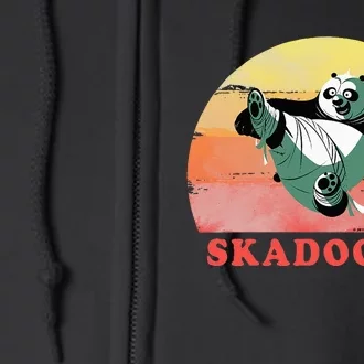 Kung Fu Panda Skadoosh! Retro Circle Portrait Full Zip Hoodie