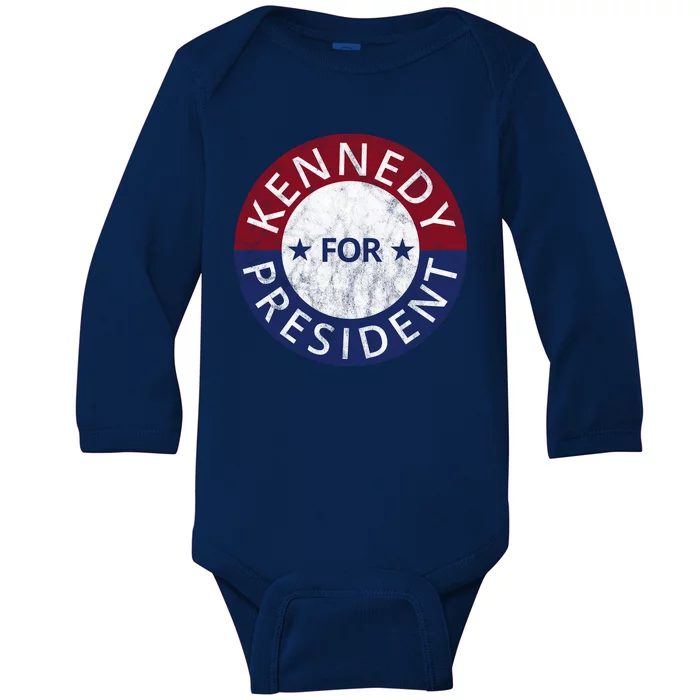 Kennedy For President 2024 Election Vintage Baby Long Sleeve Bodysuit