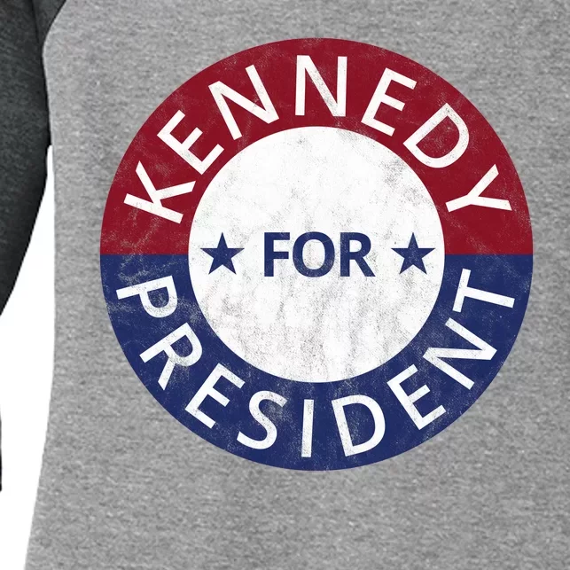 Kennedy For President 2024 Election Vintage Women's Tri-Blend 3/4-Sleeve Raglan Shirt