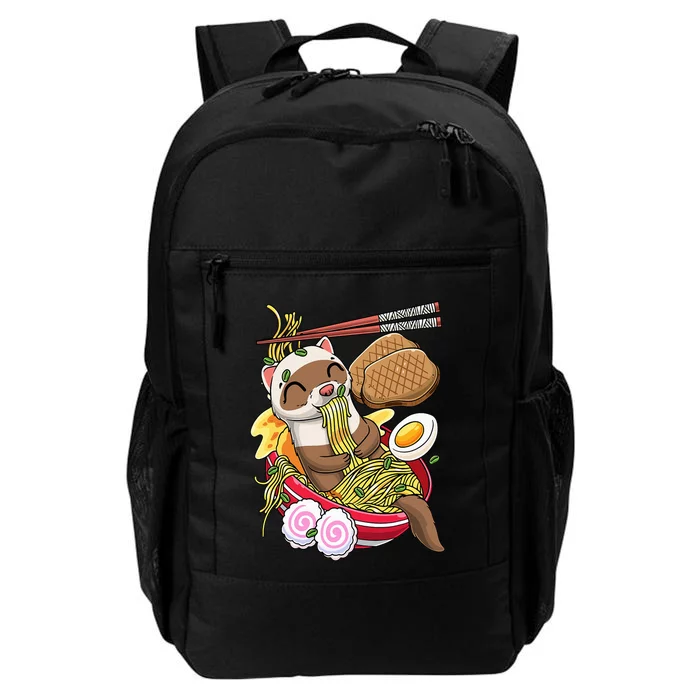 Kawaii Ferret Ra Noodles Japanese Food Daily Commute Backpack