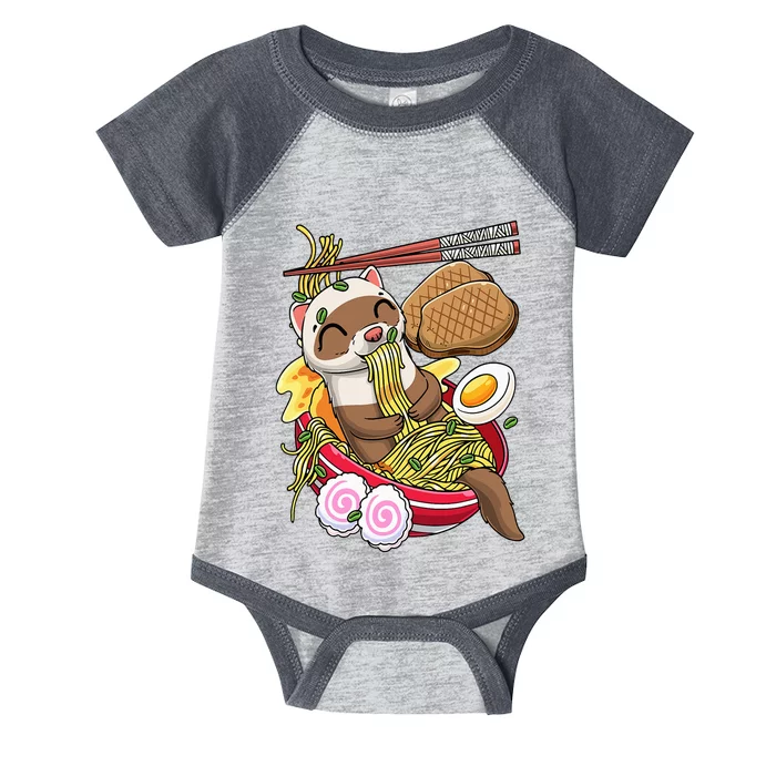 Kawaii Ferret Ra Noodles Japanese Food Infant Baby Jersey Bodysuit