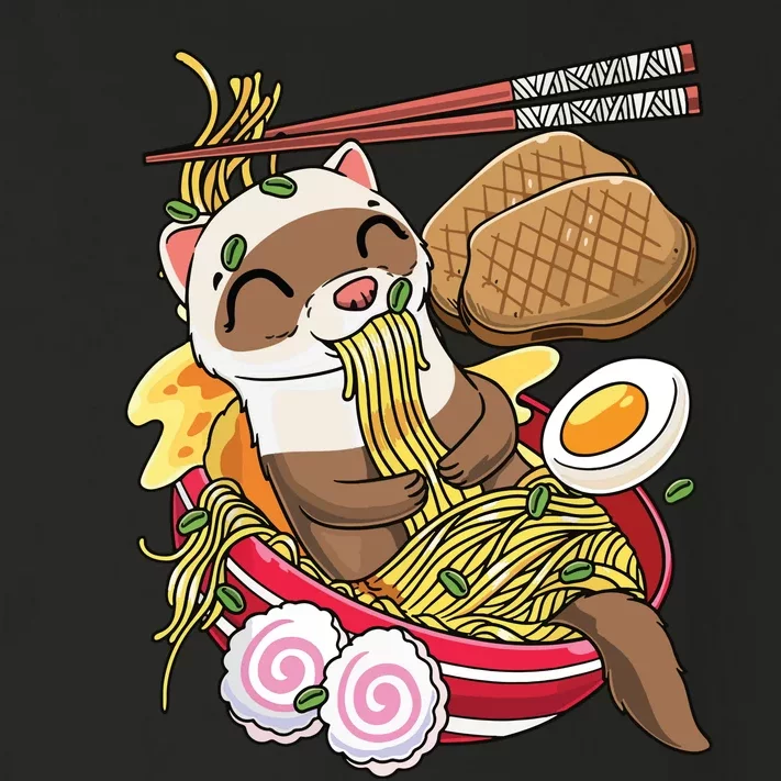 Kawaii Ferret Ramen Noodles Japanese Food Toddler Long Sleeve Shirt