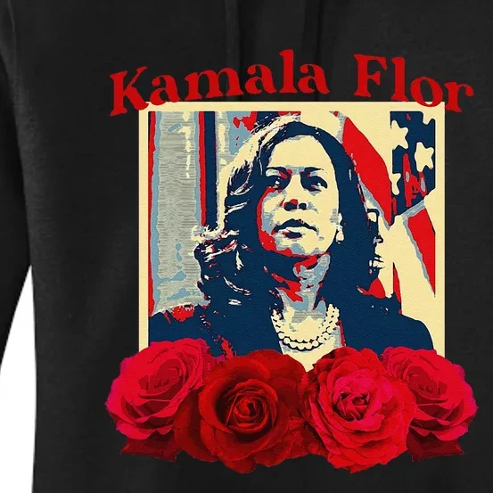 Kamala Flor Roses Kamala 2024 IM With Her Women's Pullover Hoodie