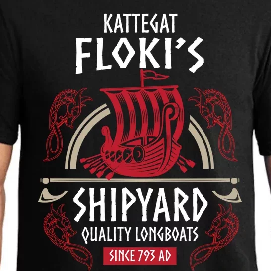 Kattegat Flokis Shipyard Gift Vikings And Norse Mythology Gift Pajama Set