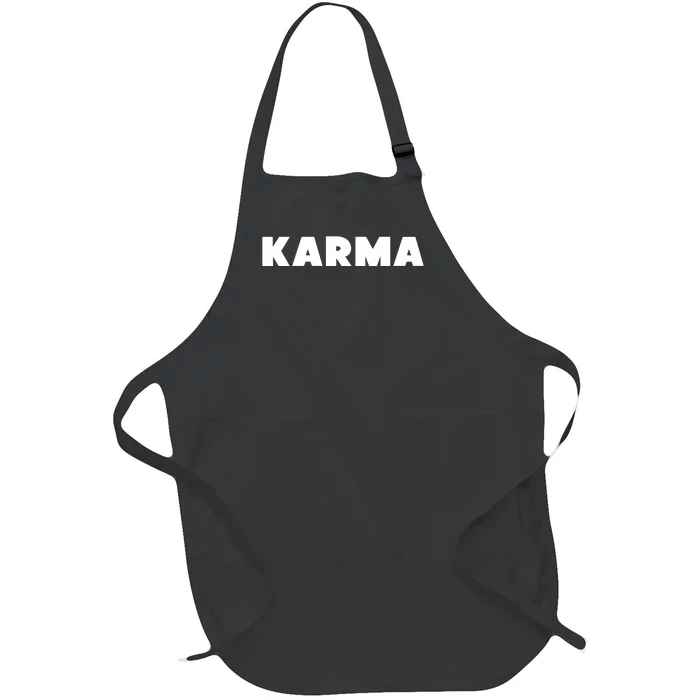 Karma Funny Sarcastic Full-Length Apron With Pocket