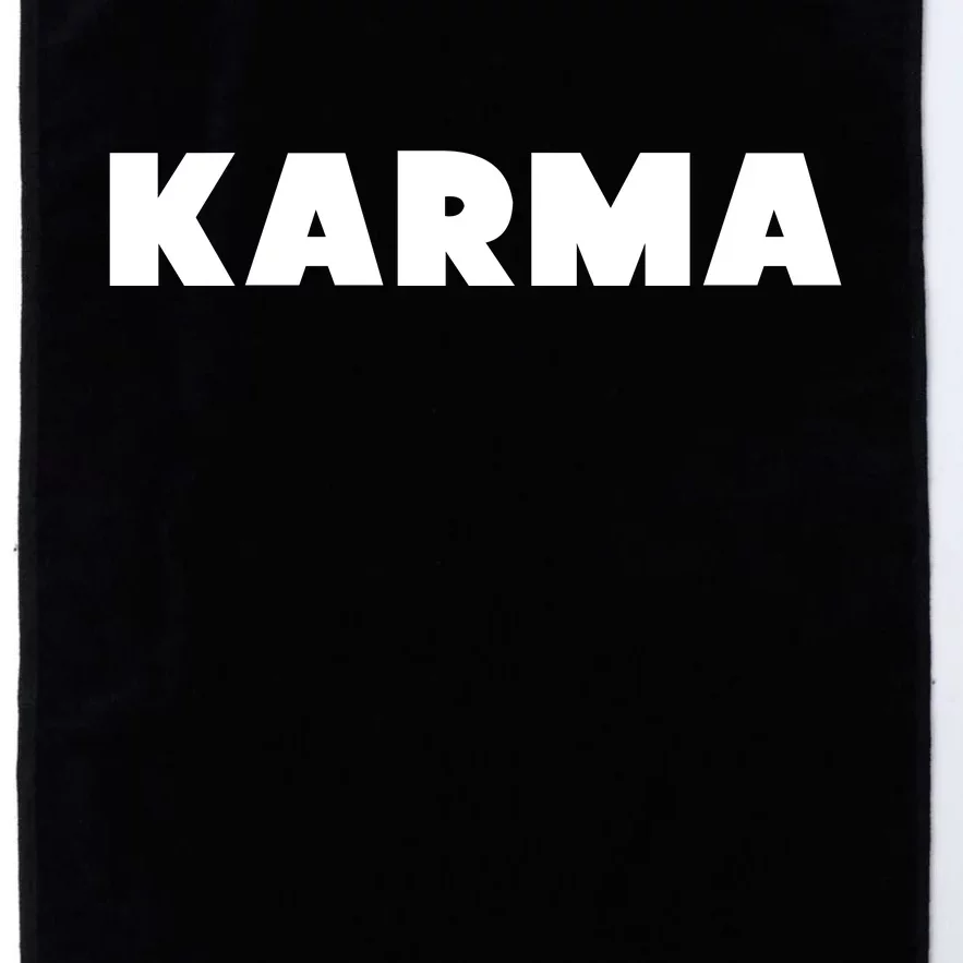 Karma Funny Sarcastic Platinum Collection Golf Towel