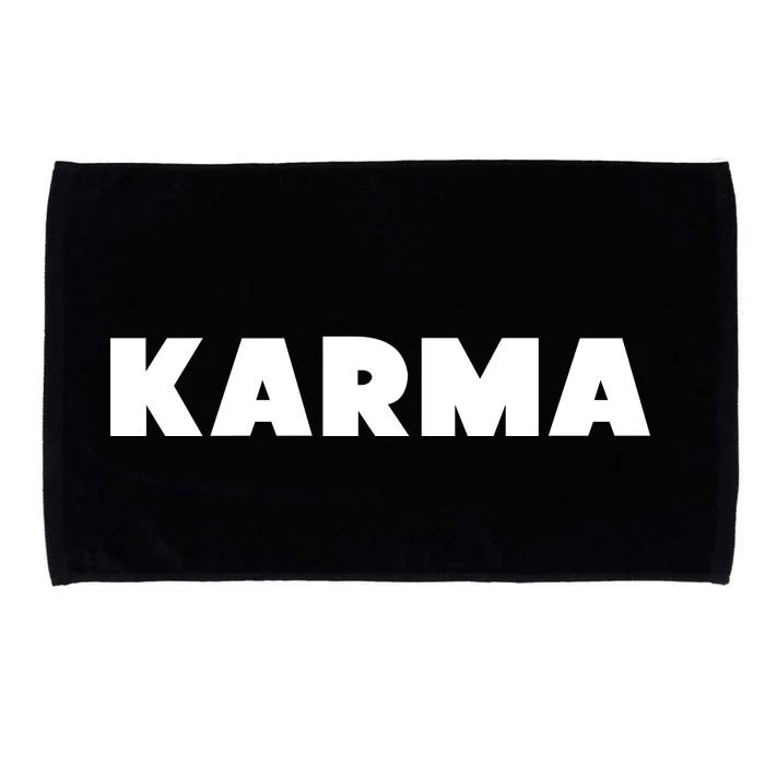 Karma Funny Sarcastic Microfiber Hand Towel