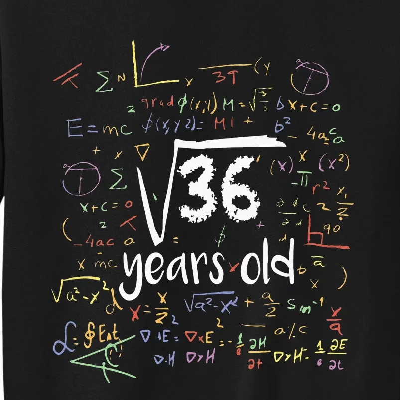 Kids Funny Square Root Of 36 6th Birthday 6 Years Old Math Sweatshirt