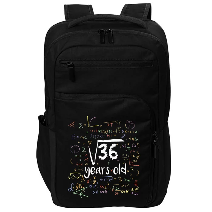 Kids Funny Square Root Of 36 6th Birthday 6 Years Old Math Impact Tech Backpack